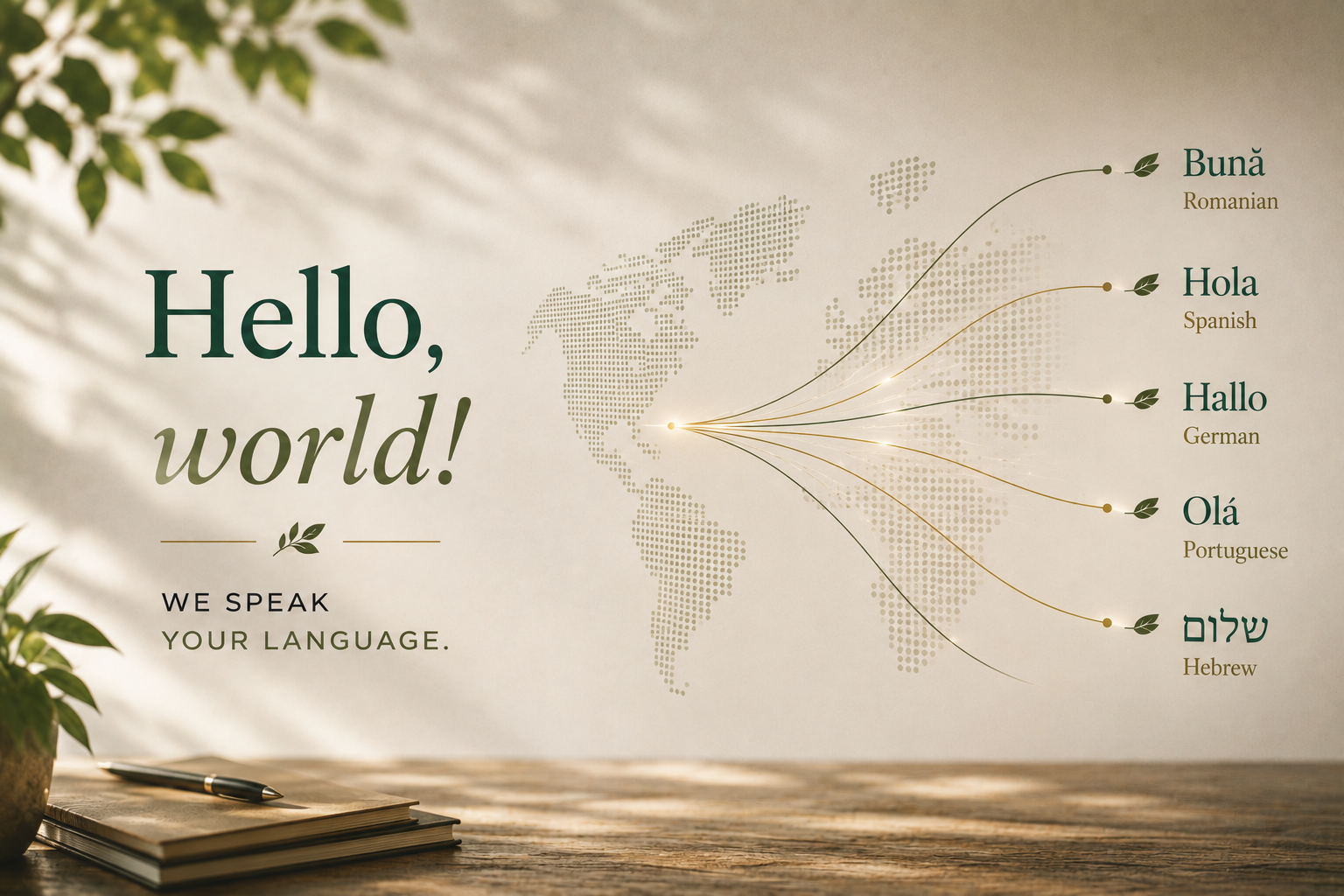 Hello, world! We speak your language